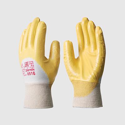 Перчатки НИТРИЛ ЛАЙТ, (0516) с нитриловым покрытием, интерлок, частичный облив, резинка